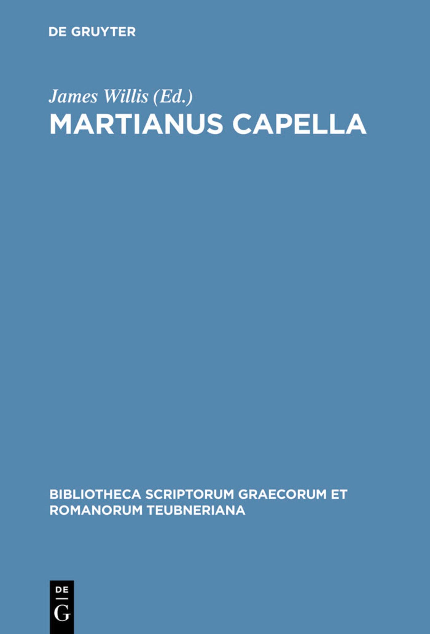 Cover image for Martianus Capella ISBN 9783110298543